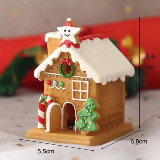 6 Pcs Decorations De Gateau Noel Resine Illuminent La Decoration Dessert Baton D Argile Modele Accessoire Statue Statuette Cdiscount Maison