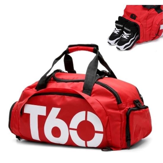 sac de sport T60 espace séparé pour chaussures fitness sac à dos 