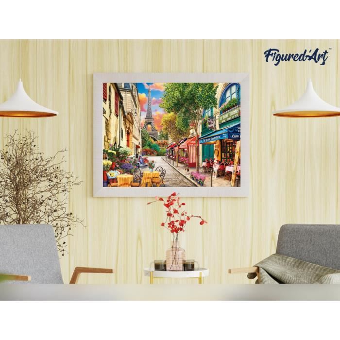 Kit Peinture Par Numéros Adulte KEYIFA - Toile 30x40cm Fleurs Avec Peinture Acrylique Et Pinceaux - 10