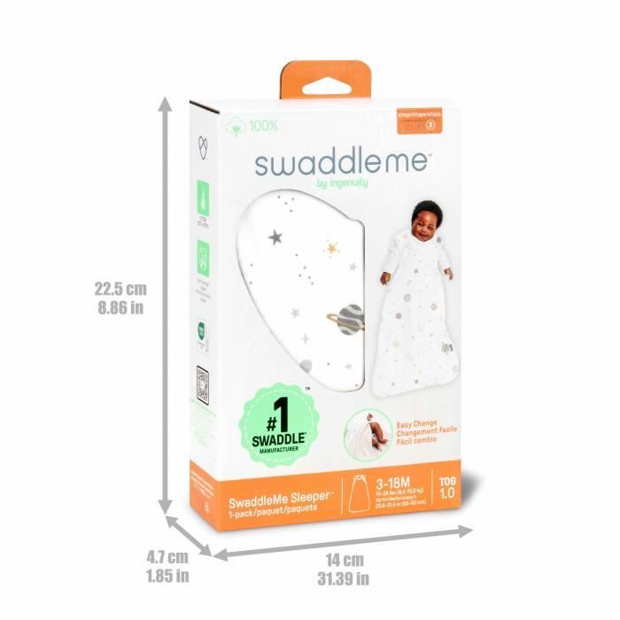 Miracle Baby 3pcs Couverture Emaillotage Bebe 0-3 Mois/3-6 Mois 100% Coton Gigoteuse D'Emmaillotage Enveloppante Bébé Couvertures Emmailloteuse (Gris, L