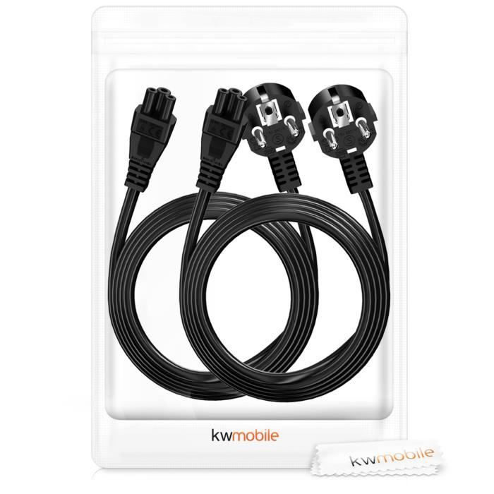 Cable Matters Lot De 2 Câbles D'alimentation à 3 Broches 1 M, Câble