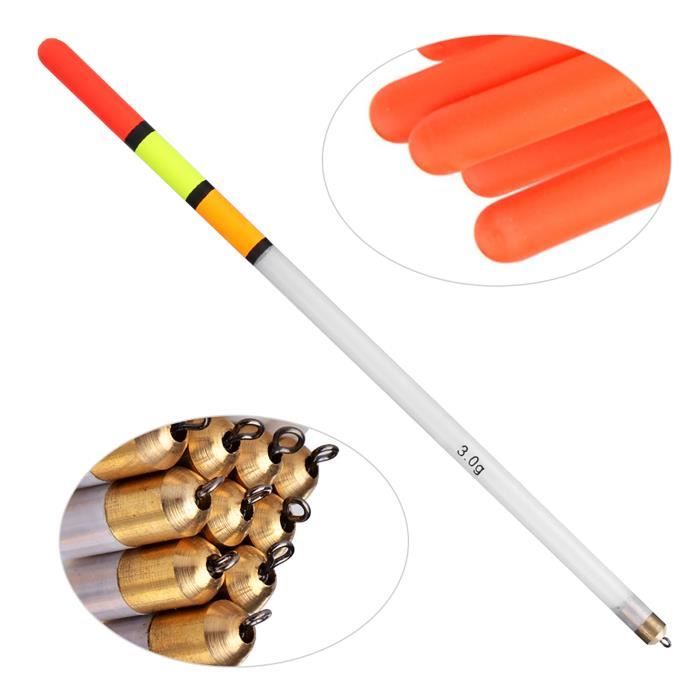 10 Flotteurs De Pêche Coulissants - Slip Bobbers Haute Visibilité - Pour Différentes Espèces Et Tailles De Poissons