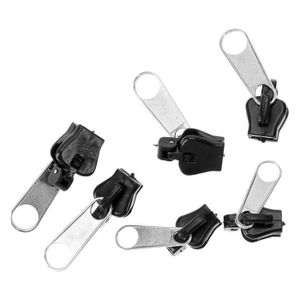 Lot De 6 Fermetures à Glissière En Plastique Noires - Tirette Amovible Pour Couture