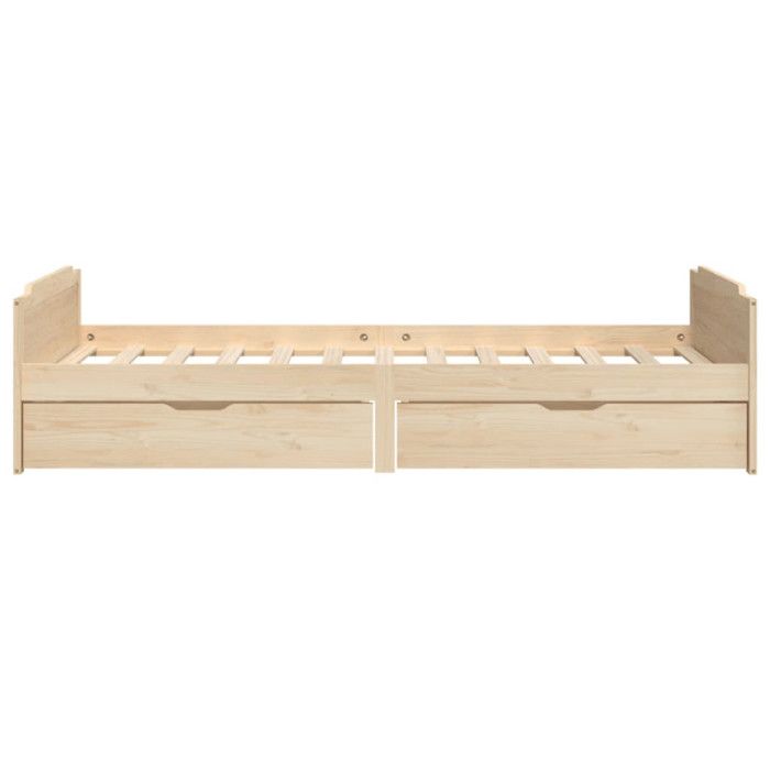 vidaXL Cadre de lit pour enfants avec tiroirs Bois de pin massif 90x200 cm