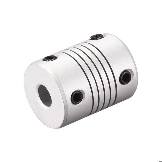 Coupleur Arbre Moteur 7mm à 8mm Hélicoïdal - Accouplement Flexible 25mm Diamètre 30mm Longueur