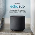 Echo Sub, Caisson de basses puissant pour votre Echo, Appareil Echo et service de musique en streaming compatibles requis-0