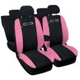 Lupex Shop Housses de siège auto compatibles pour C3 Noir Rose-0