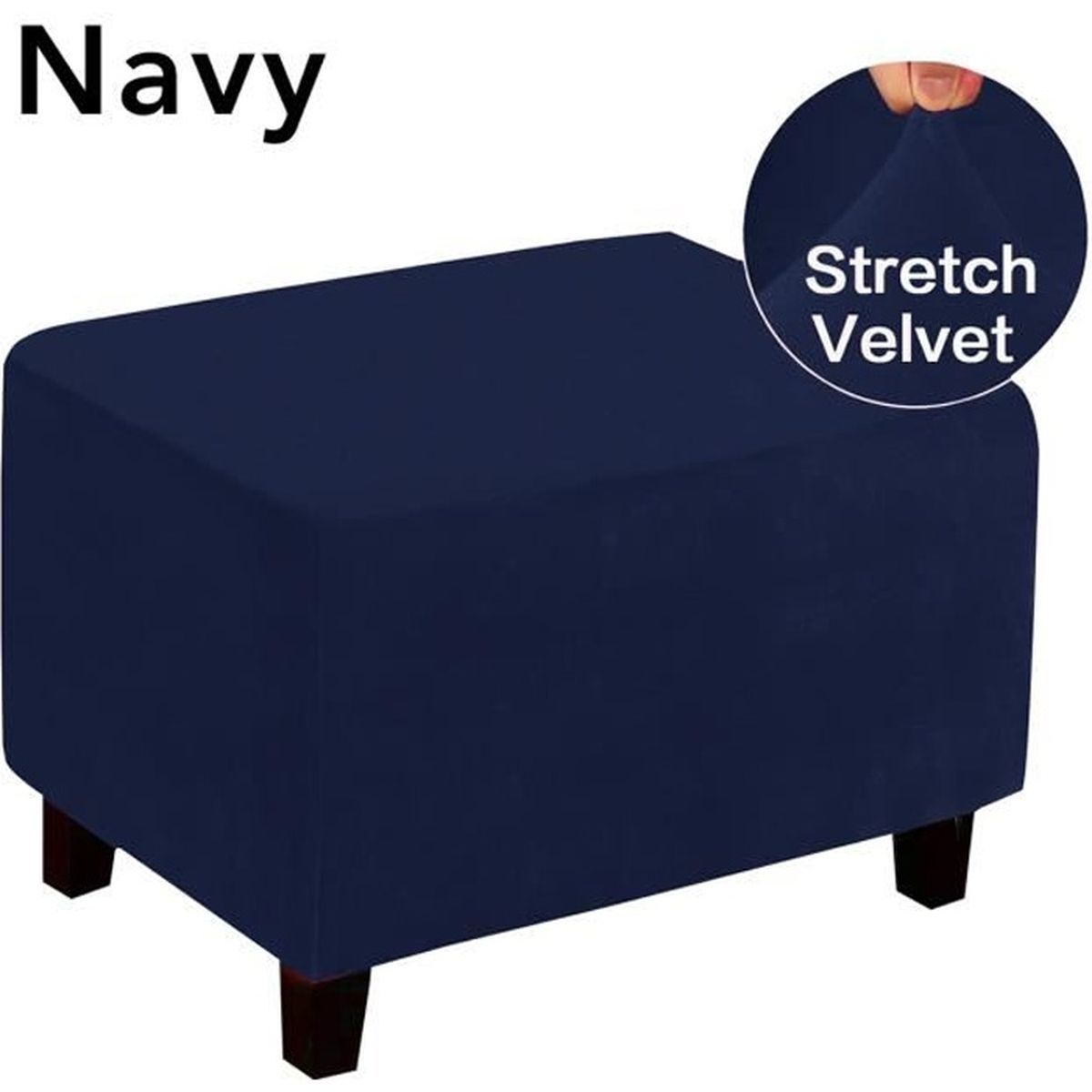 Housse Extensible Pour Pouf Housse Pour Repose-pieds Carré Protecteur De Rangement Anti