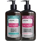 Duo de Soins Capillaires - ARGANICARE - Collagen - 400ml - Cheveux Fins - Secs et Abîmés