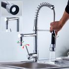 AURALU - AURALUM Auralum® Robinet de Cuisine Mitigeur d’Évier Douchette Étirable Robinet Rotatif Deux Sorties Design Contemporain