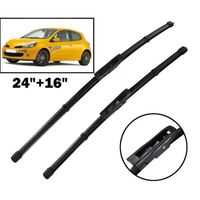 2PCS Balais d'essuie-glace avant pour Renault Clio MK III 2005 2006 2007 2008 2009 2010 2011 2012 Grandtour 2008 2009 2010 2011 2012