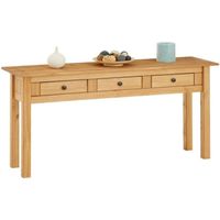 Table console - IDIMEX - CANCUN - Bois massif - 3 tiroirs - Style campagne