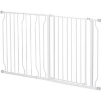 PawHut Barrière de sécurité barrière pour animal domestique longueur réglable barrière escaliers couloirs portes sans perçage