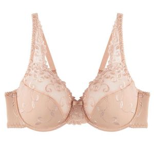 Soutien-gorge Balconnet 90D - Marque PREVIEW - Motif Floral Bleu Et Rose - Très Bon état (occasion)