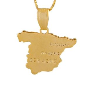 Collier - Homme/Femme - Chaîne et Pendentif - Carte Pays - Portugal - Plaqué Or Jaune 750/1000 - 3 Microns - 50 cm Doré - Achat / Vente sautoir et collier Collier