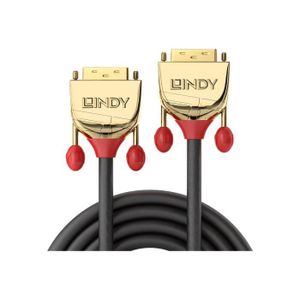 CÂBLE INFORMATIQUE Lindy Gold Câble DVI liaison simple DVI-D (M) pour