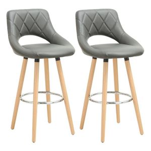 WOLTU 4 X Tabourets de Bar avec Pieds en Bois,Chaises avec WOLTU 4 X Tabourets de Bar avec Pieds en Bois,Chaises avec