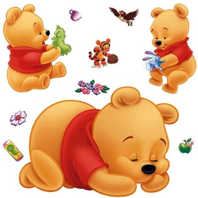 3d Winnie L Ourson Stickers Muraux Pour Bebe Chambre Dessin Anime Enfants Chambre Pepiniere Enfants Stickers Muraux Cd Cdiscount Maison