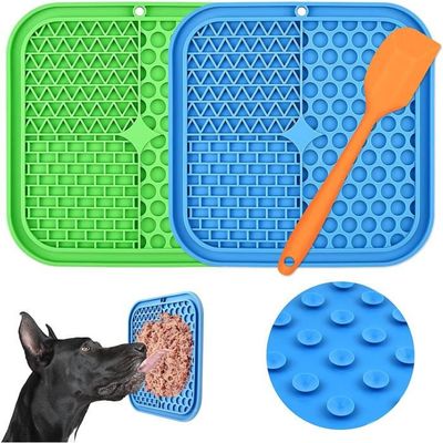 BOHHO Tapis anti-fuite pour chien en silicone pour chat - Gamelle à  nourriture multifonction - Anti-étouffement - Anti-renversement