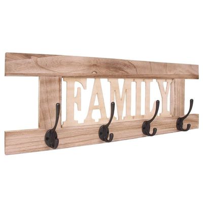 Ancien Porte Manteau Mural En Bois Façon Bambou - 5 Patères Vintage - Déco Rétro
