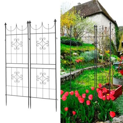 Treillis de jardin en fer pour plantes grimpantes - YOSOO - Asymétrique -  Blanc - Antirouille - Cdiscount Jardin