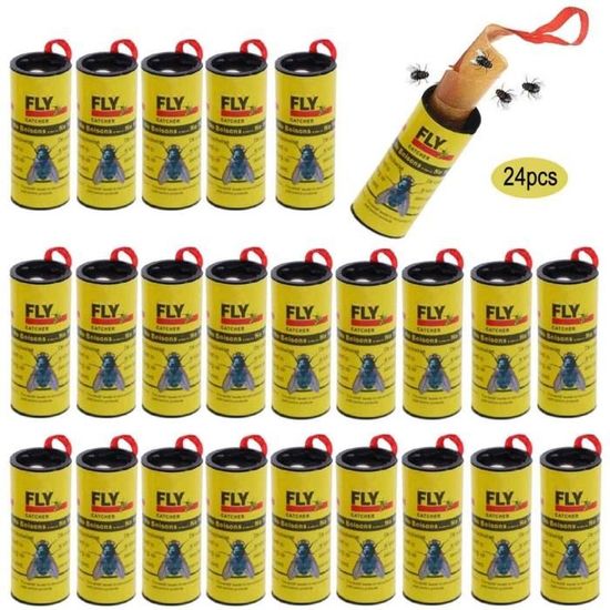 Pièges à Mouches Collants (lot De 10) - Boules Jaunes Imperméables Avec Attractif, Pour Intérieur/extérieur, Jardin, Verger