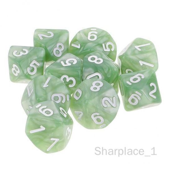 ESTINK Jeu De Dés à 6 Faces Dés Polyédriques D6, Bonne Polissabilité Acrylique Exquis Dés Jouets