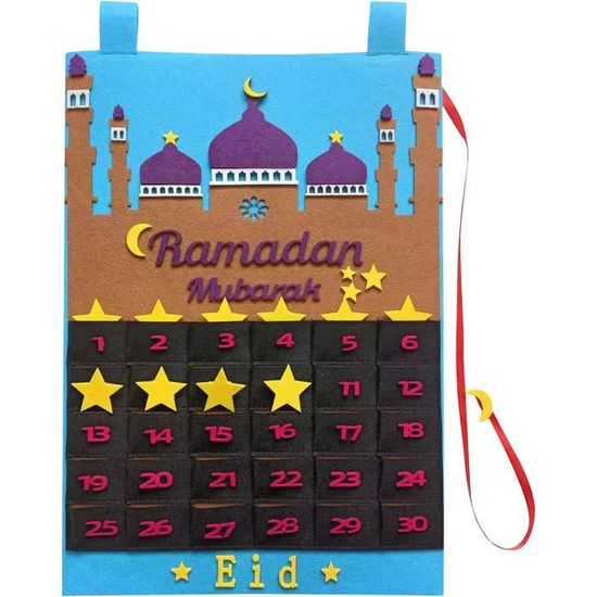 Calendrier du Ramadan Aïd Mubarak Calendrier De L'Avent pour Les Enfants,  Calendrier du Compte À Rebours pour Les Cadeaux