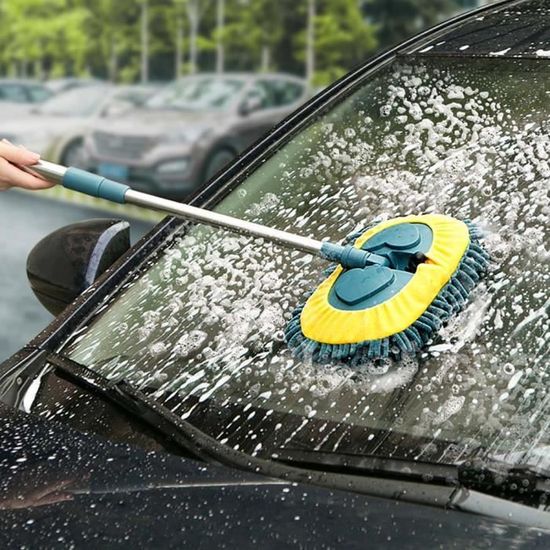 Brosse Chenille Ultra Douce Pour Lavage De Voiture - Tête Absorbante, Ne Raye Pas La Peinture