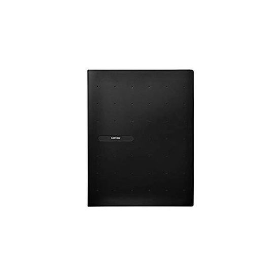 Porte-vues Favorit Matrix 40 Pochettes - Format Intérieur 22x30 Cm, Couverture Noire, Fenêtre Personnalisable - 9