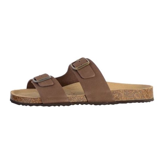 Mules femme Geox Brionia cafe Daim Nubuck Bride Confort exceptionnel