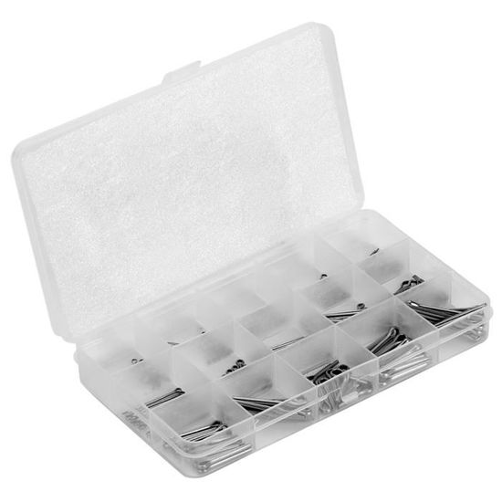 Lot De 100 Bagues Fendues En Acier Inoxydable Rosco Taille #1 - Pour Pêche, Clés, Porte-clés, Fabrication US