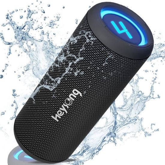 Enceinte Bluetooth Portable Uxsjakjsd - Bluetooth 5.3, Micro Intégré, Radio FM, Batterie 1500 MAh, Noir - 6