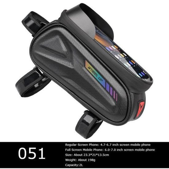 Sac De Vélo Cadre & Guidon – 4 Poches, Noir, Polyester, Taille S, Neuf