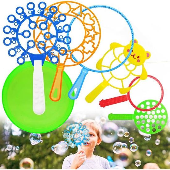 MAYTHANK Bulles De Savon Enfant,55CM Kit De Baguettes à Bulles Géantes, Machine à Bulles,Bulle Géante,Produit Bulle Enfant,Jouets Pour Jardin Extérieur Parties