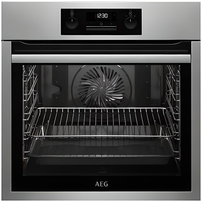 Four à pyrolyse Aeg BPS331120M 74 L LCD 3000W Acier inoxydable Noir-- S0408313