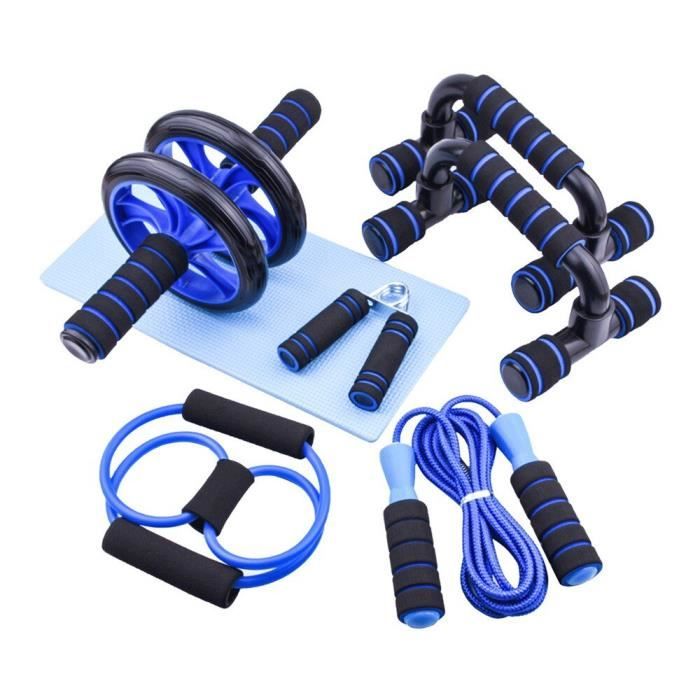 7 pièces équipement de Fitness de gymnastique entraîneur musculaire roue rouleau Kit rouleau Abdo - Modèle: 7pcs set - HSJSZHA03761