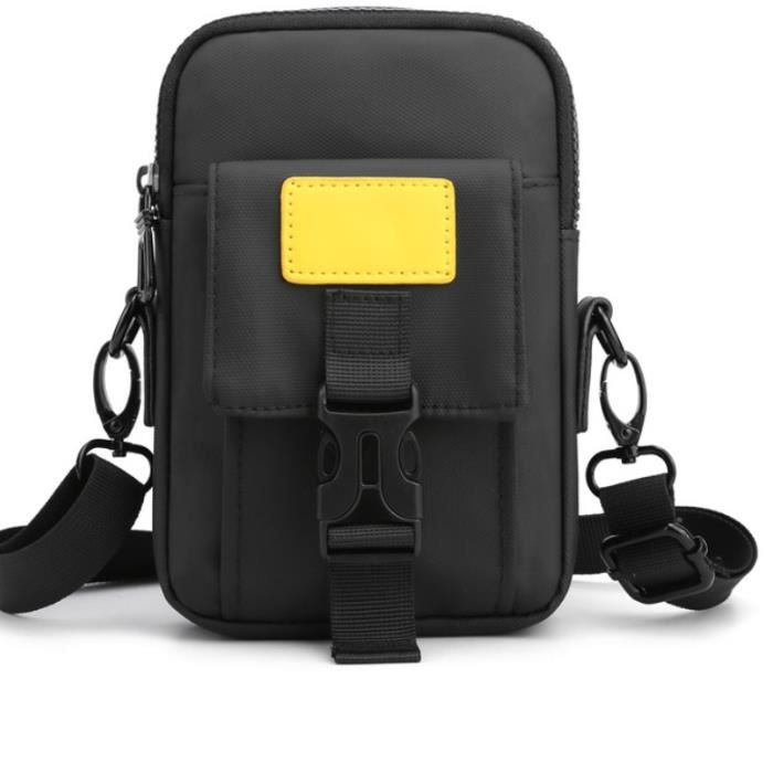 Sac messager pour homme Sac à bandoulière Voyage Sports Randonnée Cyclisme Camping Randonnée Noir