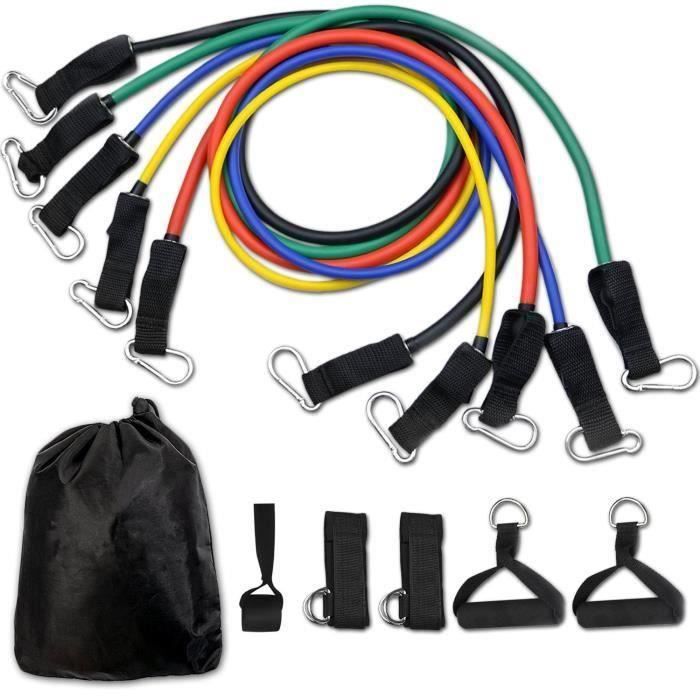 Bande de Resistance, 11 pièces de résistance pour exercice fitness gym yoga abs ou de pilates - bandes définies