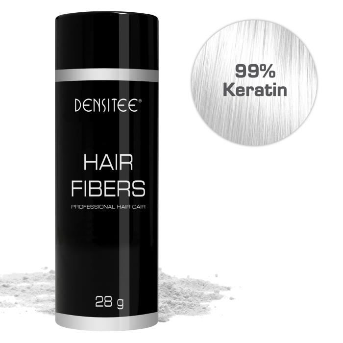 Poudre densifiante Cheveux Blanc DENSITEE • ANTI CALVITIE solution immediate • 28GR • Masque calvitie et racines • Hommes et Femmes