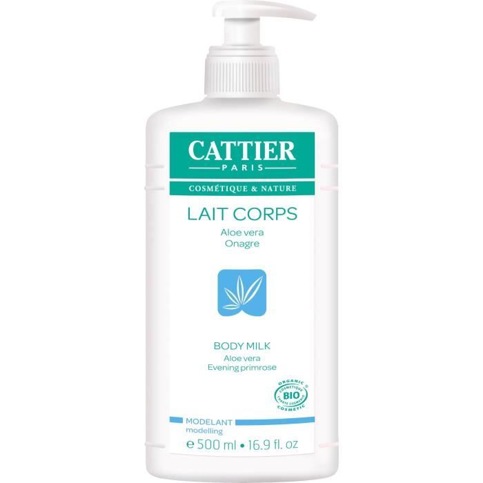 CATTIER Lait Modelant Aloe Vera Onagre Bio 500 ml
