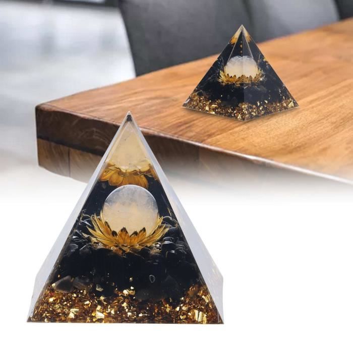 Pyramide de pierres de pouvoir de guérison Orgone Pyramid Pierre de pouvoir positive d'équilibrage Décoration pour la méditation GUE