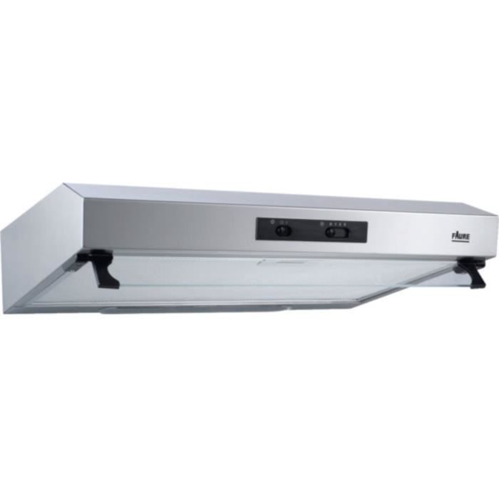 FAURE FHT6131X - Hotte / recyclage - 115 m3/h - 45dB - 3 vitesses - L60 - Inox
