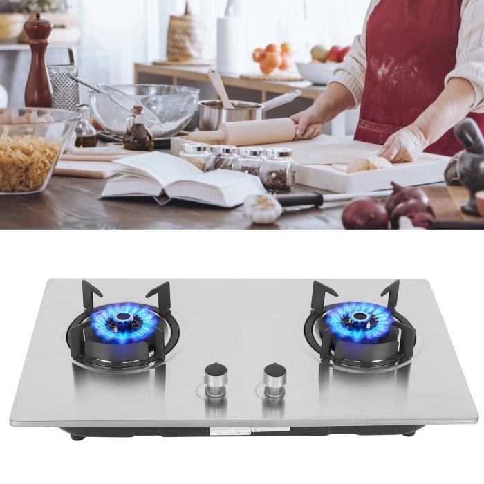 MAGIC Plaque de Cuisson,Brûleur Table de Cuisson Gaz Cuisinière à gaz 2 brûleurs WOK ✿1