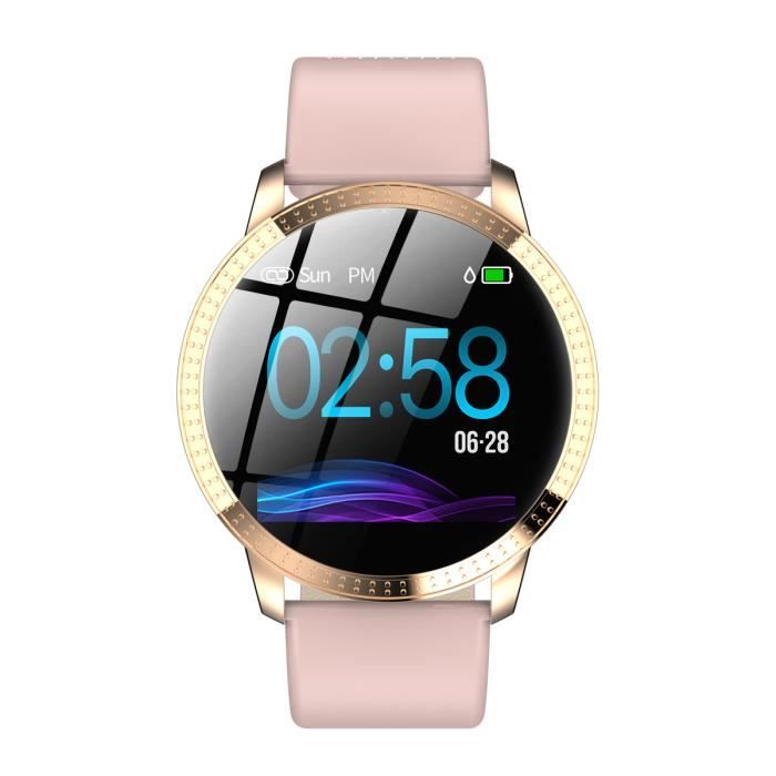 Montre Intelligente, IP67 étanche. Mode de Sportif. Activité Tracker avec Moniteur de Veille, Cardiaque Podomètre. Rose