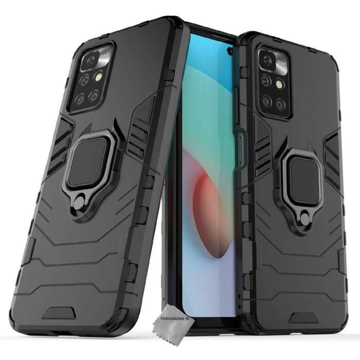 Coque rigide anti choc pour Xiaomi Redmi 10 + film ecran - NOIR