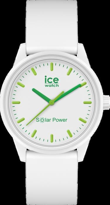Ice-Watch - ICE solar power Nature - Montre blanche pour femme avec bracelet en silicone - 018473 (Small)