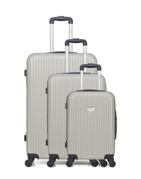 Lot de 3 valises rigides 55, 66 et 77 cm Agata Kaki KAKI