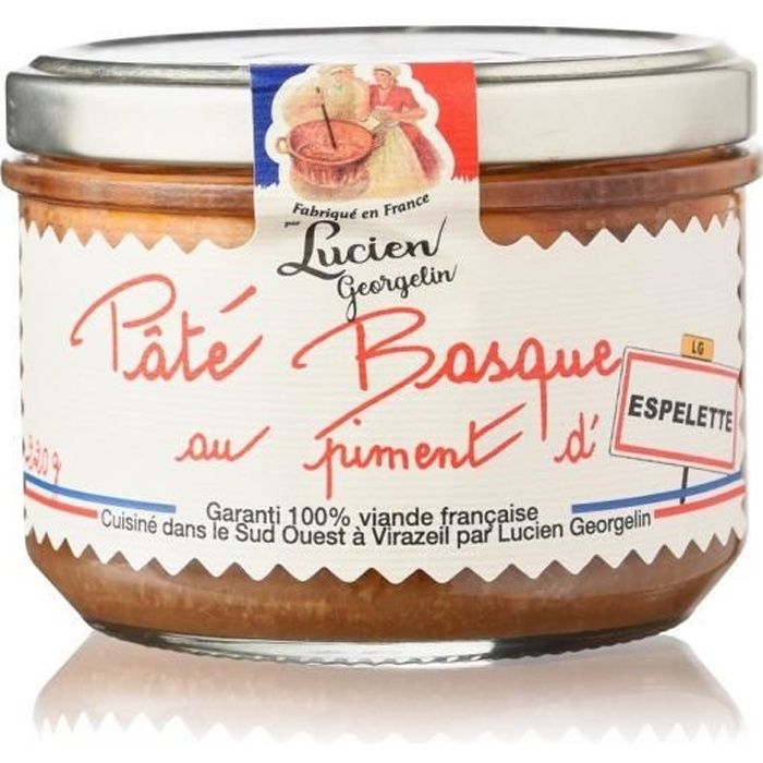 Paté basque piment d'espelette 220 g LES RECETTES CUITES AU CHAUDRON