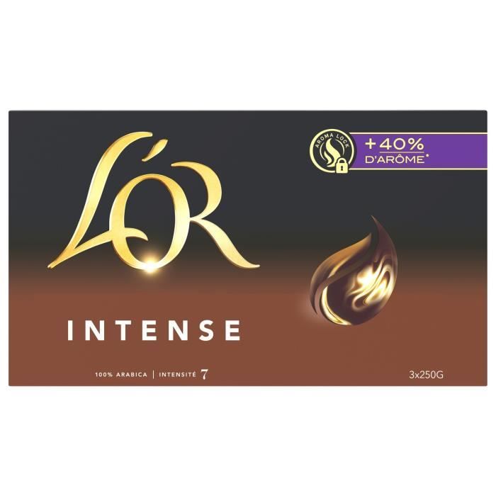 L'OR Café Moulu Intense - 3 x 250 g
